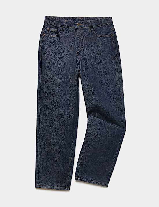 Pure Cotton Barrel Leg Jeans (6-16 Yrs)