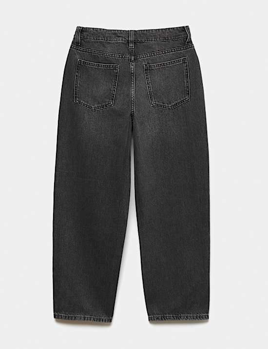 Pure Cotton Barrel Leg Jeans (6-16 Yrs)