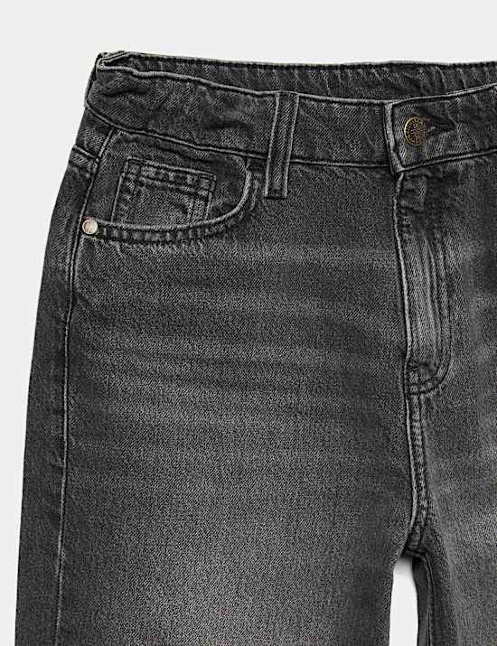 Pure Cotton Barrel Leg Jeans (6-16 Yrs)