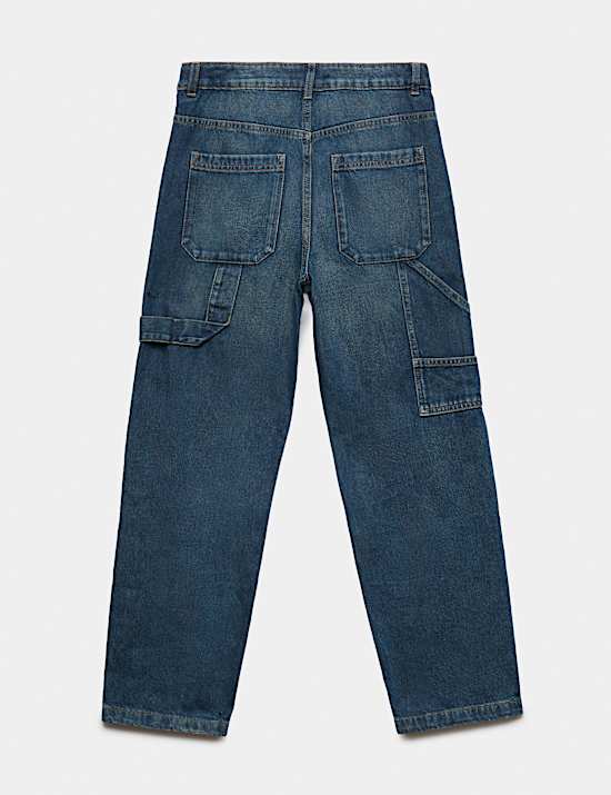 Pure Cotton Baggy Carpenter Jeans (6-16 Yrs)