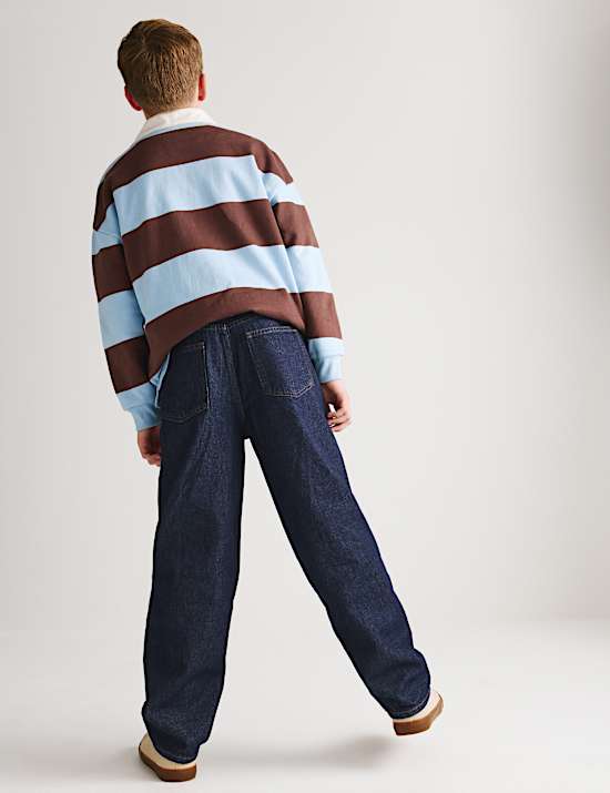 Relaxed Baggy Pure Cotton Jeans (6-16 Yrs)