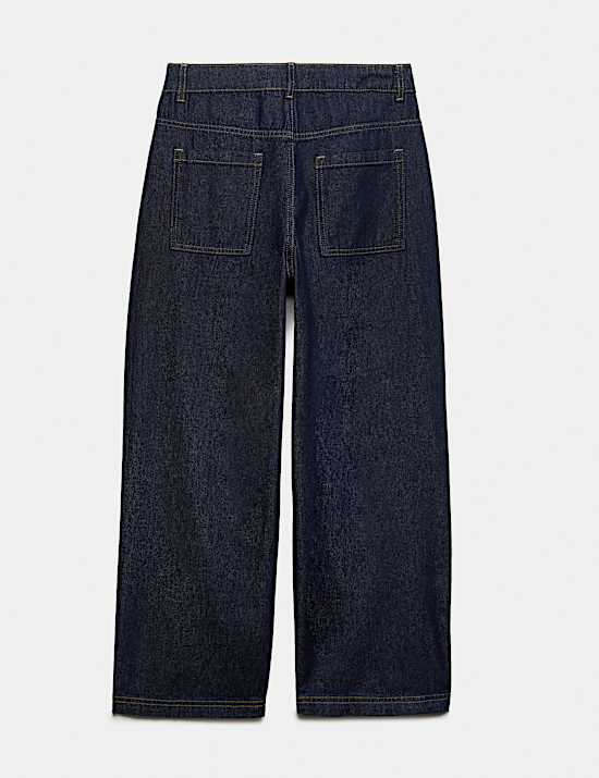 Relaxed Baggy Pure Cotton Jeans (6-16 Yrs)