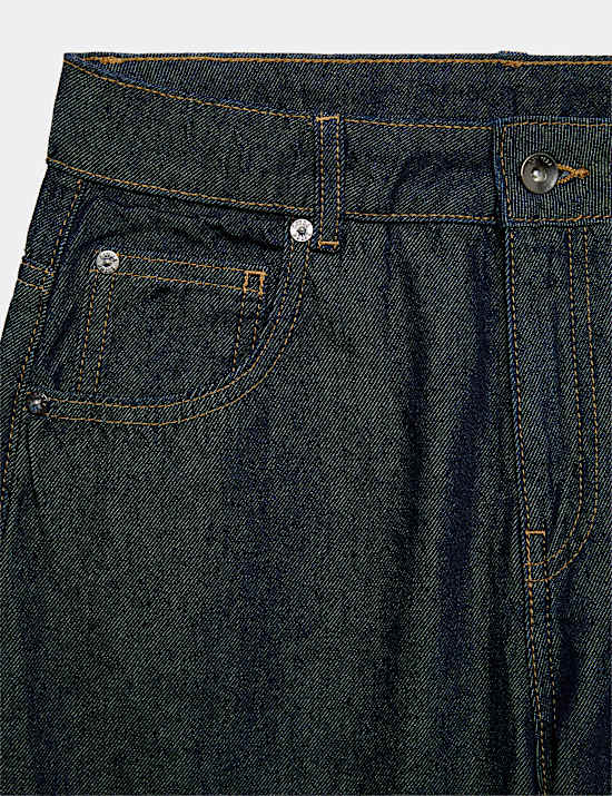 Relaxed Baggy Pure Cotton Jeans (6-16 Yrs)