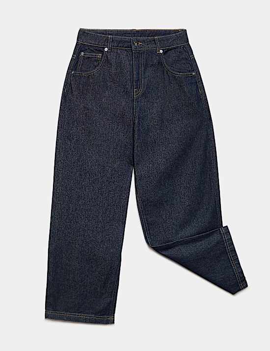 Relaxed Baggy Pure Cotton Jeans (6-16 Yrs)