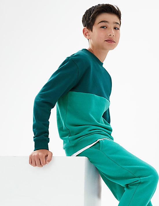 Cotton Rich Colourblock Sweatshirt