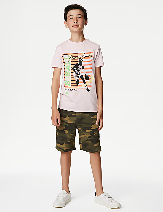 Cotton Rich Camouflage Shorts (6-16 Yrs)
