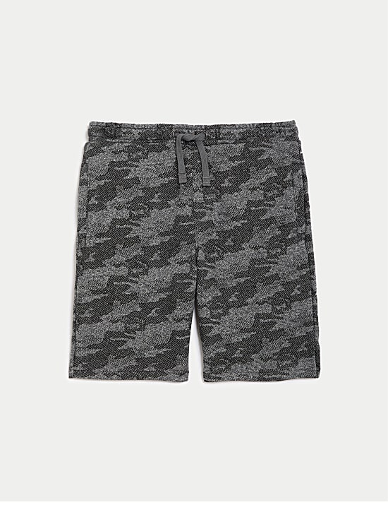 Shorts mit hohem Baumwollanteil und Camouflagemuster (6–16 J.)