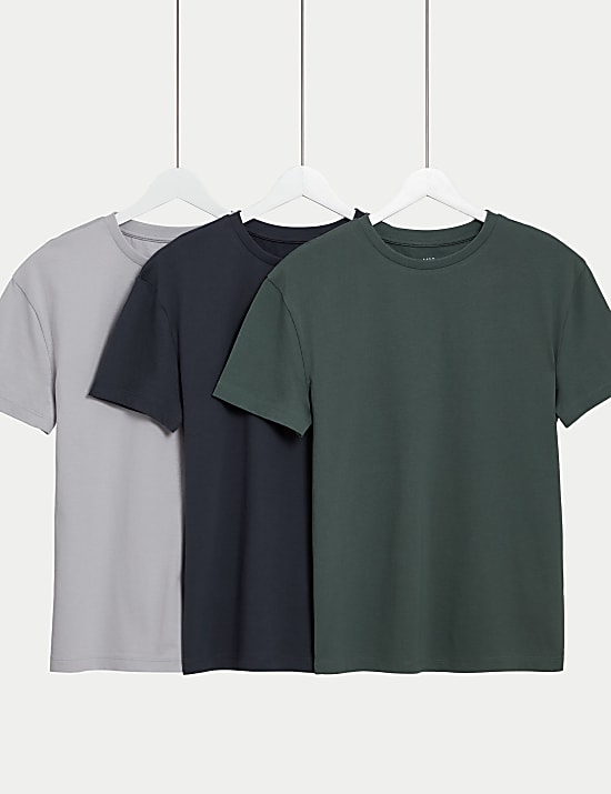 3pk Pure Cotton T-Shirts (6-16 Yrs)