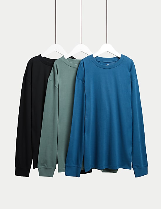 3pk Pure Cotton Tops (6-16 Yrs)