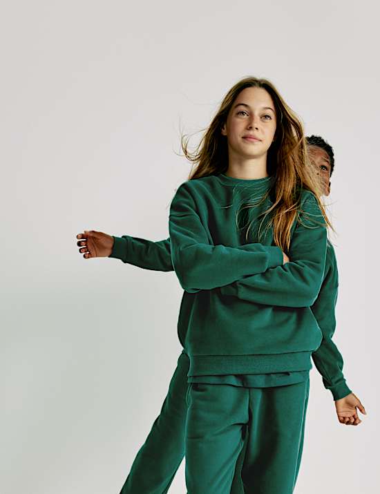 Cotton Rich Slogan Sweatshirt (6-16 Yrs)