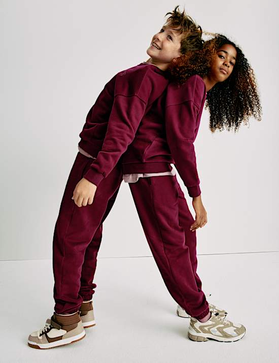 Katoenrijke sweater met opschrift (6-16 jaar)