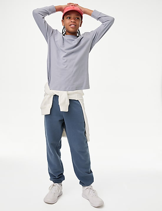 Oberteil aus reiner Baumwolle mit Schriftzug (6–16 J.)