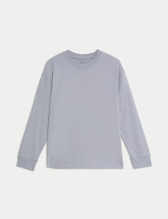 Oberteil aus reiner Baumwolle mit Schriftzug (6–16 J.)