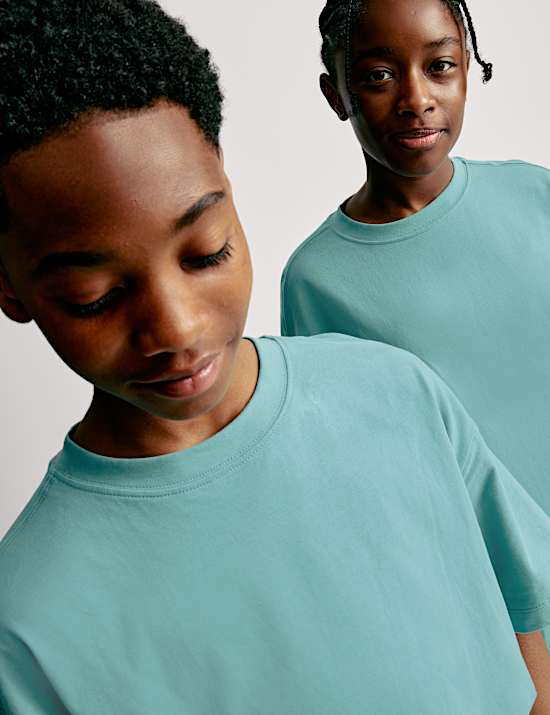 Pure Cotton Plain T-Shirt (2-16 Yrs)