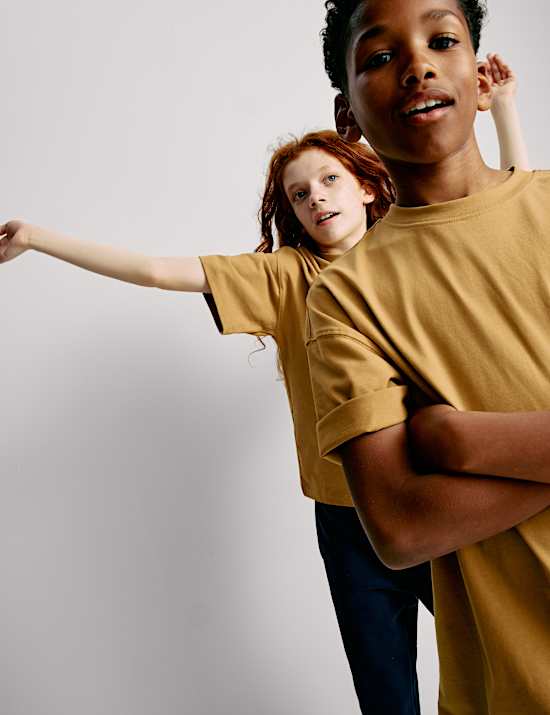 &Mu;&omicron;&nu;ό&chi;&rho;&omega;&mu;&omicron; T-Shirt &alpha;&pi;ό 100% &beta;&alpha;&mu;&beta;ά&kappa;&iota; (2-16 &epsilon;&tau;ώ&nu;)