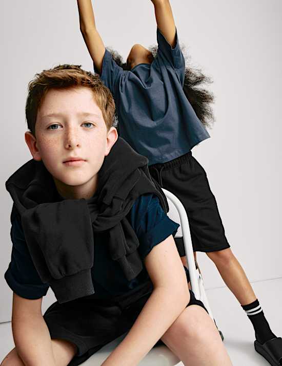 Cotton Rich Elasticated Waist Shorts (6-16 Yrs)