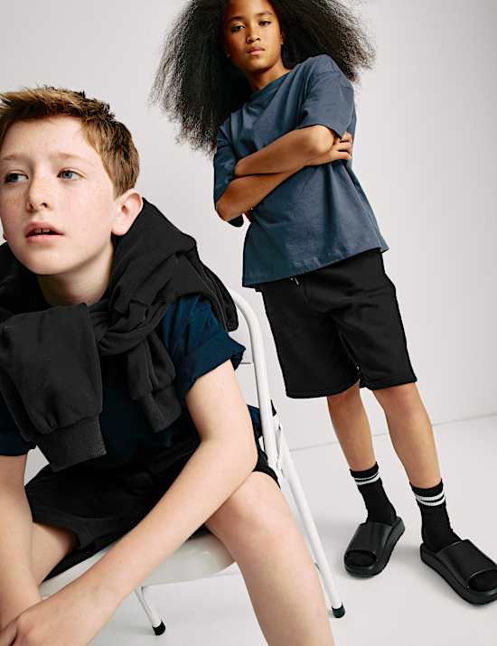 Cotton Rich Elasticated Waist Shorts (6-16 Yrs)