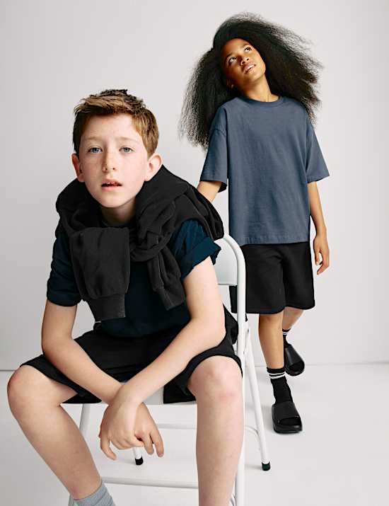 Cotton Rich Elasticated Waist Shorts (6-16 Yrs)