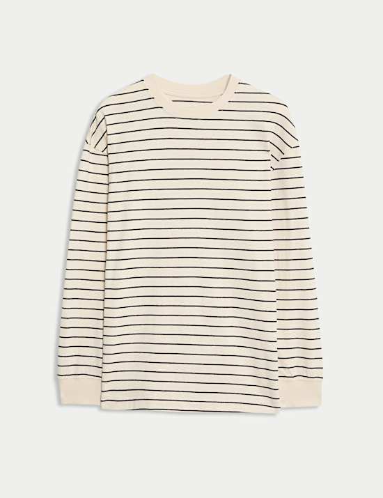 Pure Cotton Striped Top (6-16 Yrs)