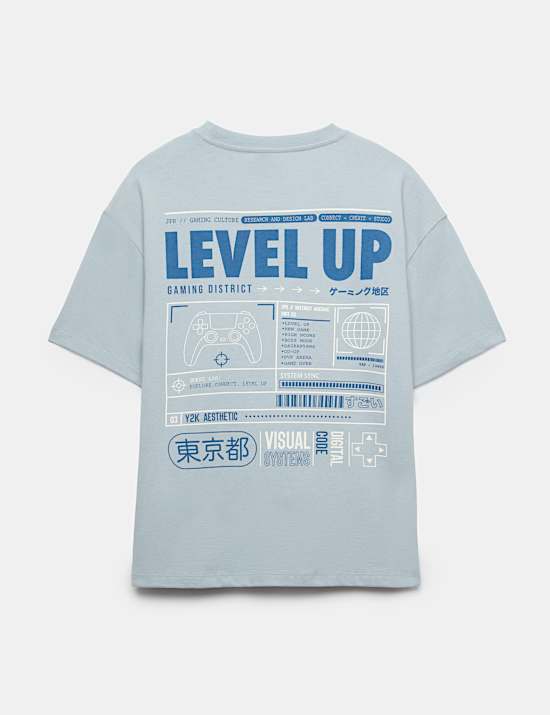 Pure Cotton Graphic Round Neck T-Shirt