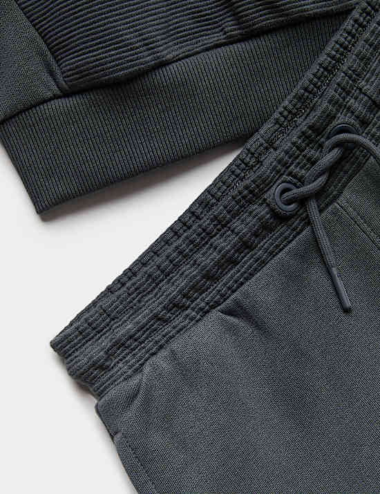 Set met katoenrijke hoodie en joggingbroek (6-16 jaar)