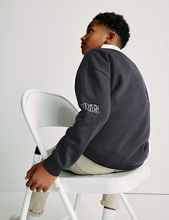 Cotton Rich Rugby Sweatshirt (6-16 Yrs)