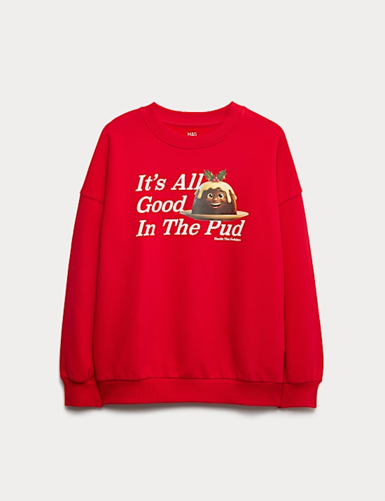 Cotton Rich Christmas Graphic Sweatshirt (6-16 Yrs)