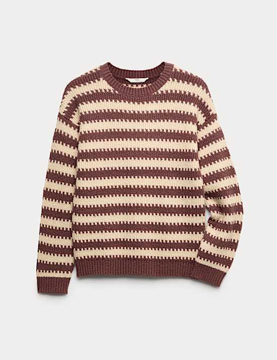 Cotton Rich Striped Knitted Jumper (2-16 Yrs)