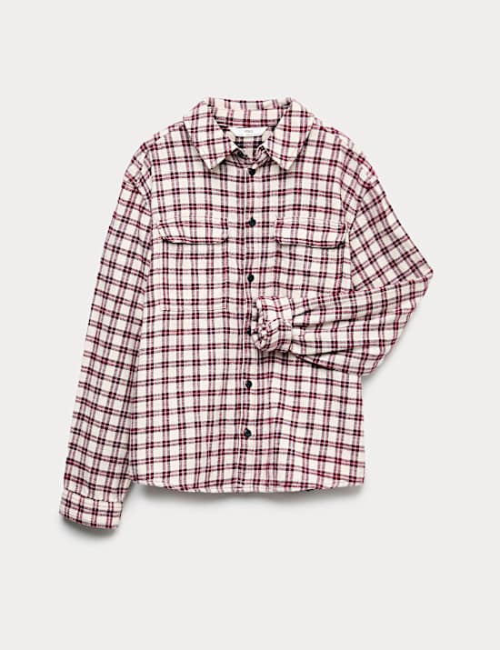 Pure Cotton Micro Checked Shirt (6-16 Yrs)