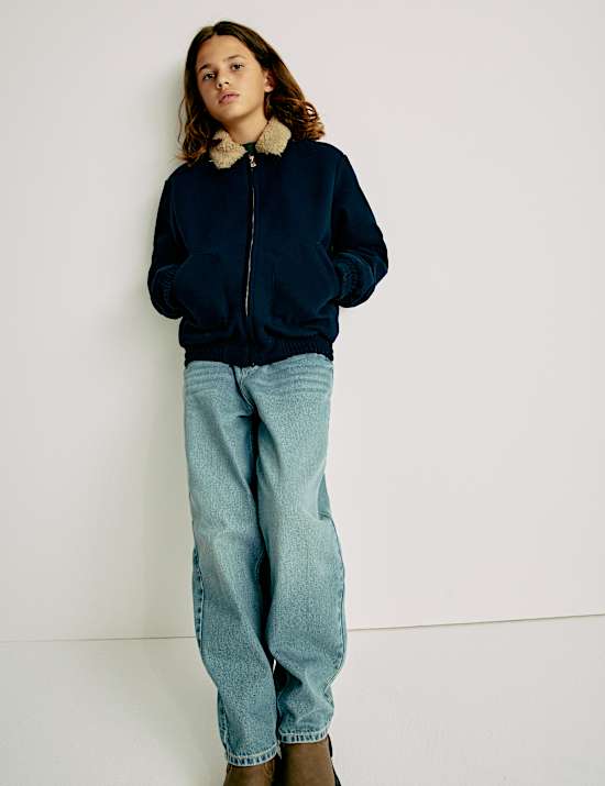 Borg Lined Bomber Jacket (6-16 Yrs)