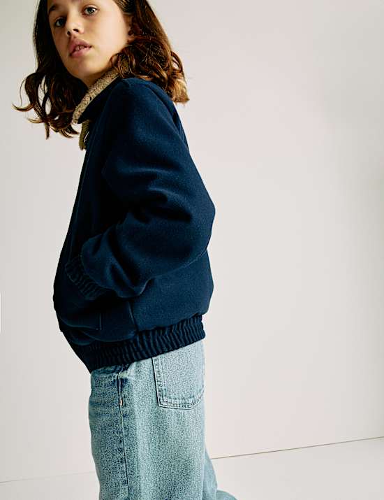 Borg Lined Bomber Jacket (6-16 Yrs)