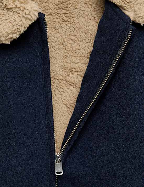 Borg Lined Bomber Jacket (6-16 Yrs)