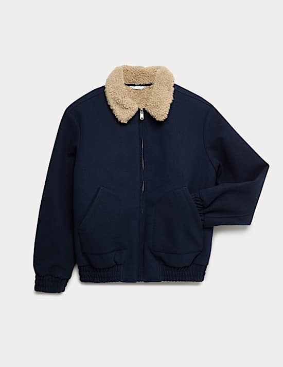 Borg Lined Bomber Jacket (6-16 Yrs)