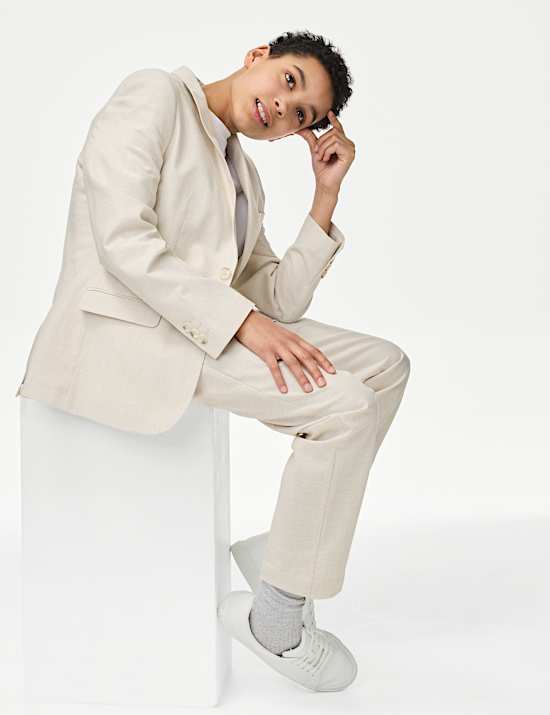 Suit Jacket with Linen (6-16 Yrs)