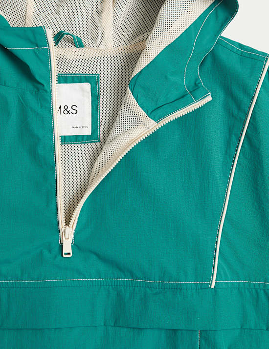 Αντιανεμικό τζάκετ με μεγάλες τσέπες και κουκούλα (6-16 ετών)