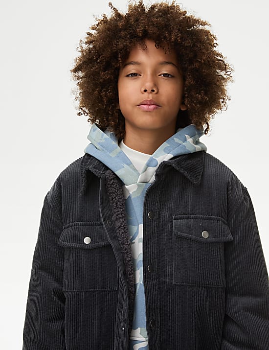 Cord Fleece Lined Shacket (6-16 Yrs)