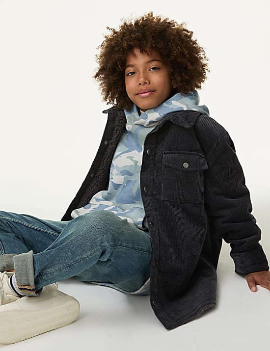 Cord Fleece Lined Shacket (6-16 Yrs)