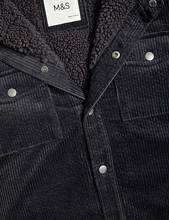 Cord Fleece Lined Shacket (6-16 Yrs)