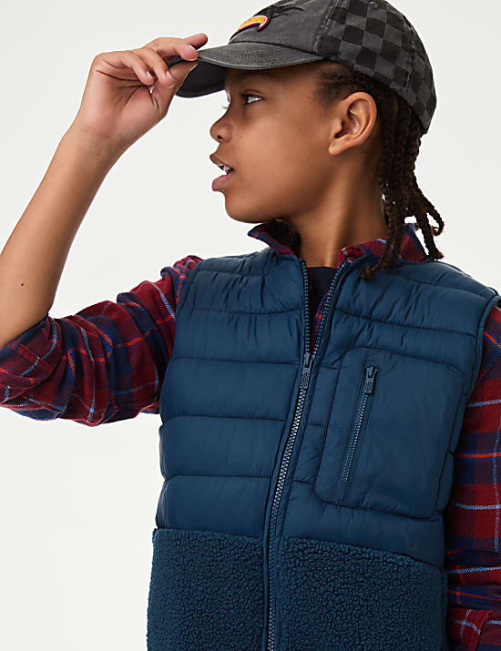 Borg Quilted Gilet (6-16 Yrs)