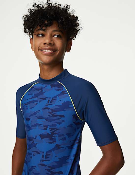 Shark Camo Rash Vest (6-16 Yrs)