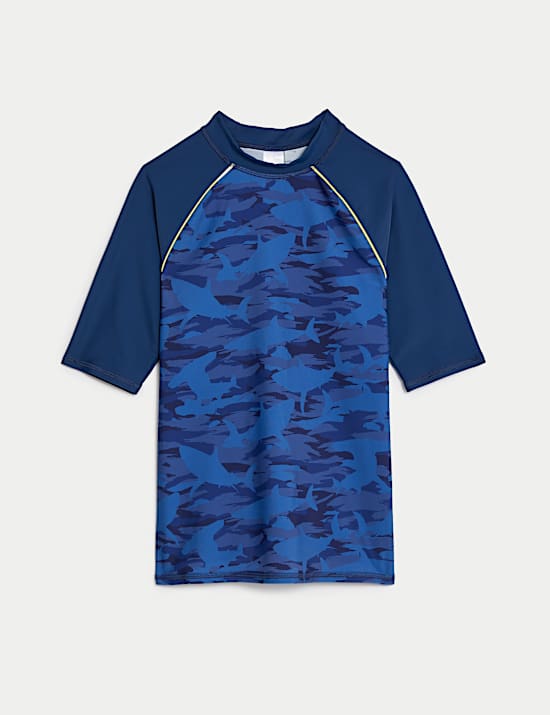 Shark Camo Rash Vest (6-16 Yrs)