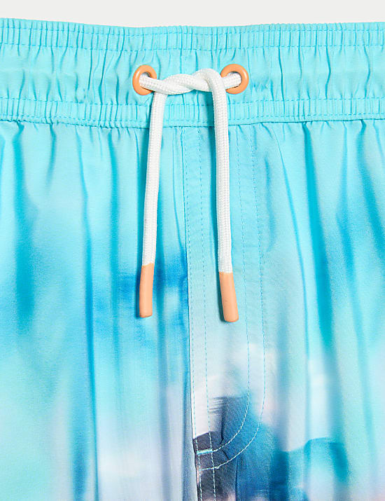 Palm Print Swim Shorts (6-16 Yrs)