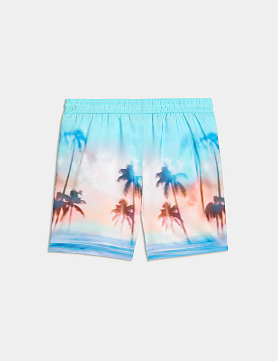 Palm Print Swim Shorts (6-16 Yrs)