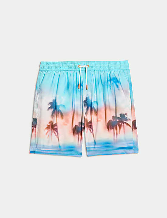 Palm Print Swim Shorts (6-16 Yrs)
