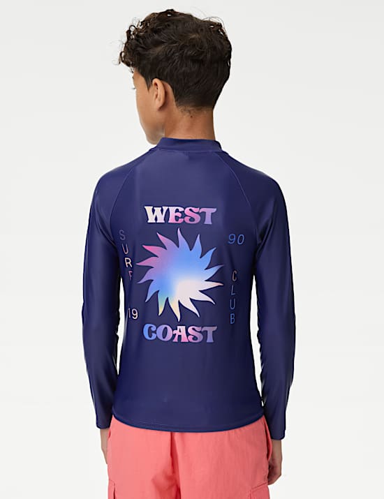 Graphic Long Sleeve Rash Vest (2-16 Yrs)