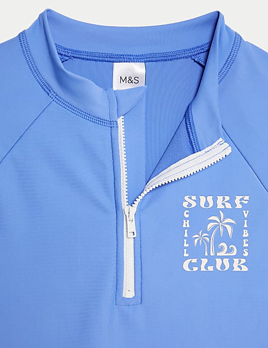 Quarter Zip Rash Vest (2-16 Yrs)