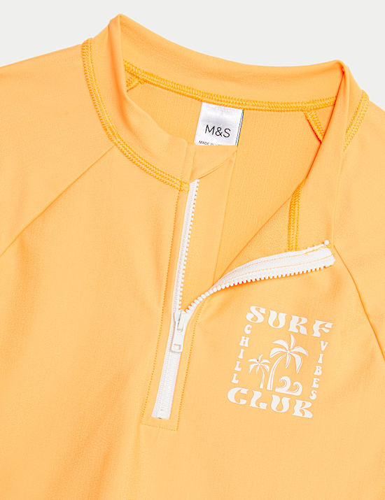 Quarter Zip Rash Vest (2-16 Yrs)