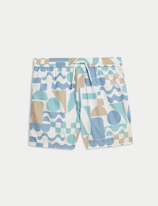 Abstract Print Swim Shorts (6-16 Yrs)