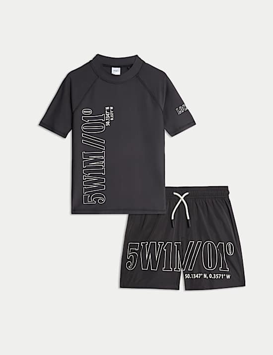 2pc Graphic Swim Set (6-16 Yrs)