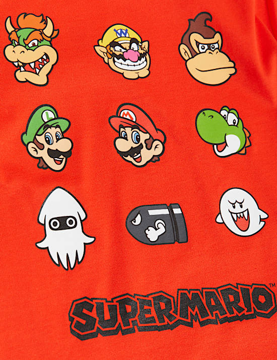 Pure Cotton Super Mario T-Shirt (6-16 Yrs)
